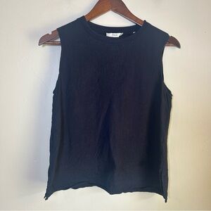 Vince Black Sleeveless Crew Neck Tank Top S